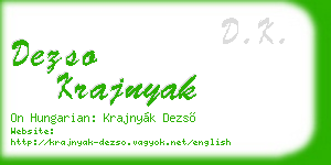 dezso krajnyak business card